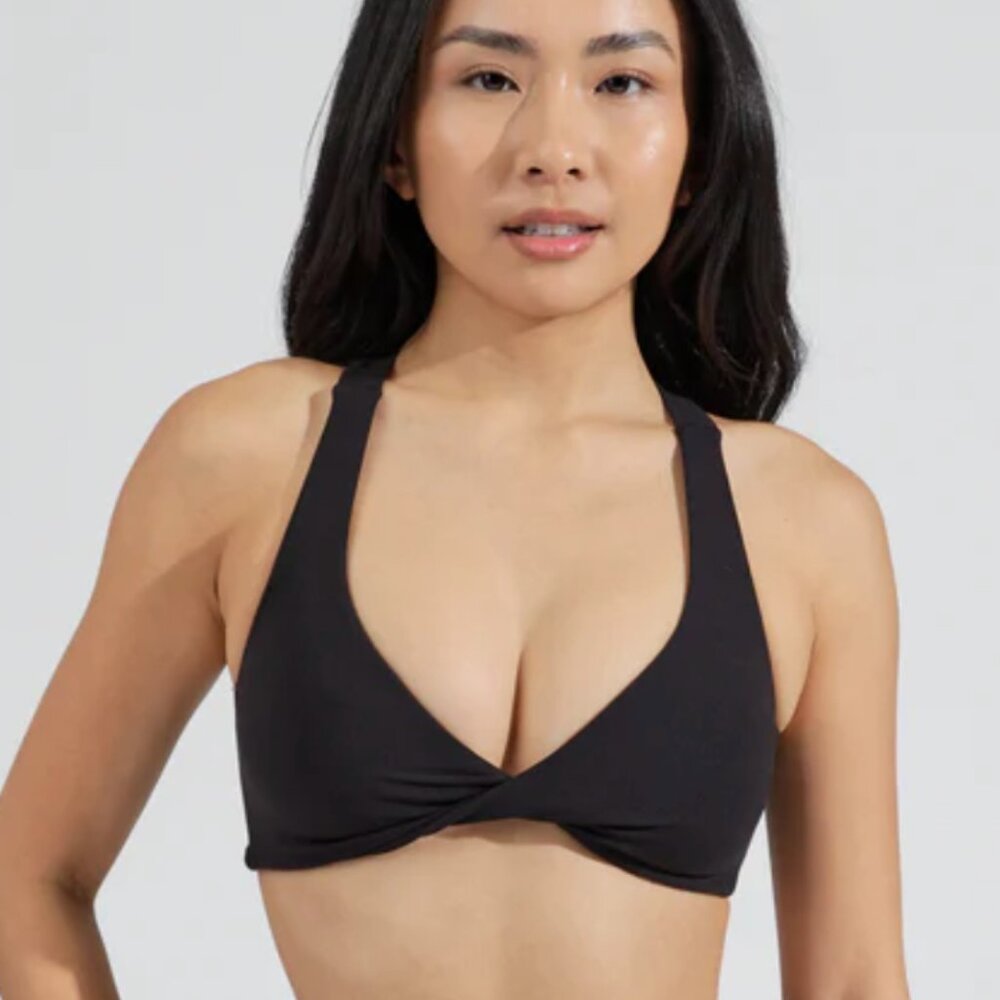 Buffbunny Double Twist Sports Bra - Onyx Black - Size Large - New Without